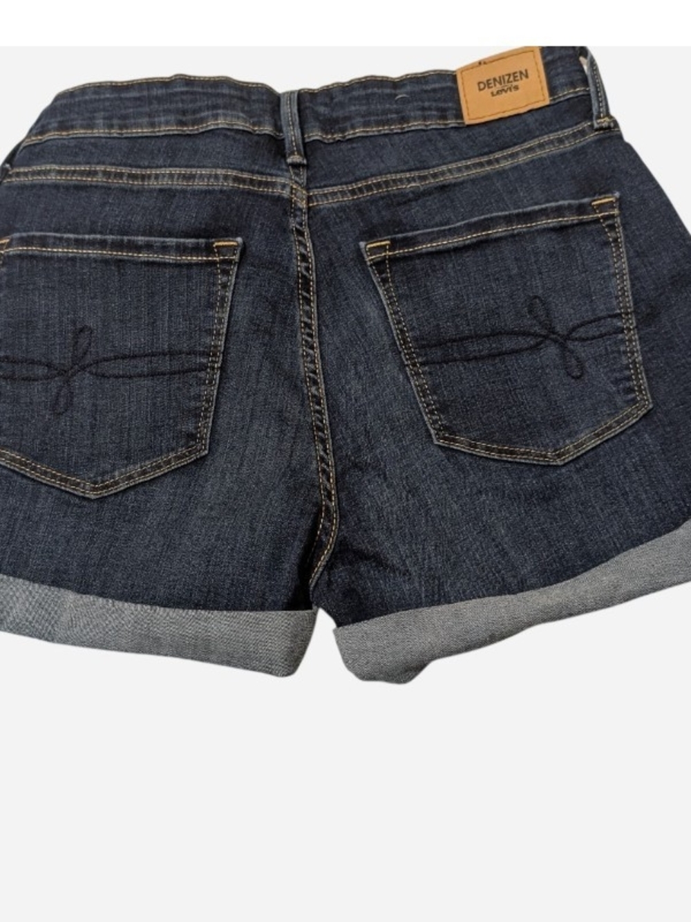 Pre-owned Denizen from Levi's Dark Blue Rolled Cuff Jean Shorts - Picture 2 of 9